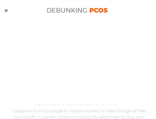 Tablet Screenshot of debunkingpcos.com